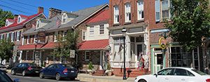 Shops of downtown Newtown, PA 