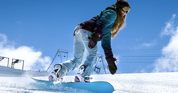 Snowboarding at Blowing Rock, NC