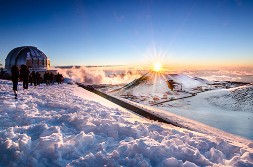 Ski down a volcano in Mauna Kea, HI