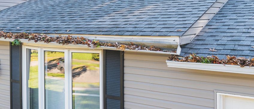 Clogged gutter problems